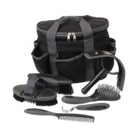 Professional 7 Piece Groomer Horse Brush Organizer Bag For Animal Beauty Tool Set |Furry Body Trim Absorbent Scraper Mane Brush