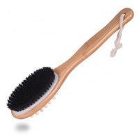 Hot sale most popular Natural bristle bamboo Horse bristle double-sided Cleaning brush for back body